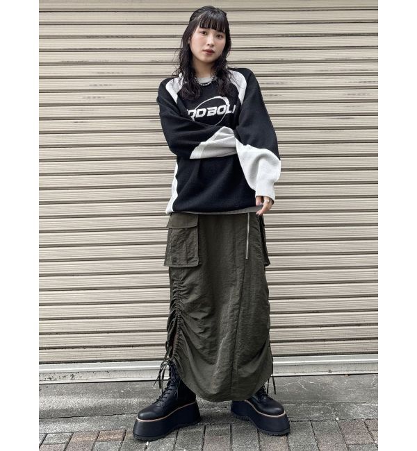 MURUA「シャイニーカーゴマキシスカート」|スカート|