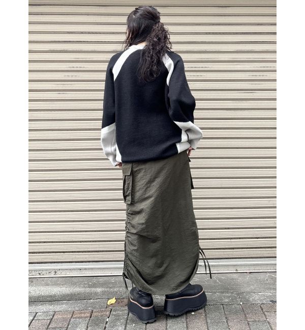 MURUA「シャイニーカーゴマキシスカート」|スカート|