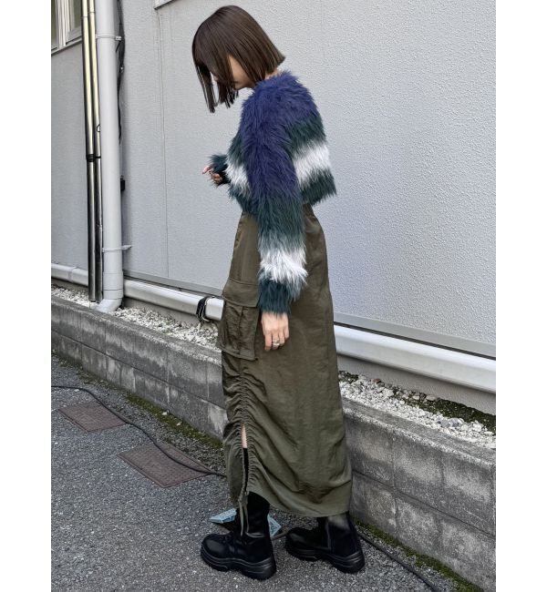 MURUA「シャイニーカーゴマキシスカート」|スカート|