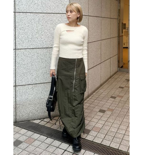 MURUA「シャイニーカーゴマキシスカート」|スカート|