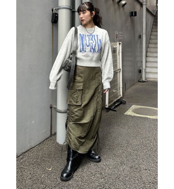 MURUA「シャイニーカーゴマキシスカート」|スカート|