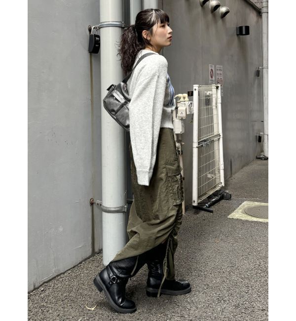 MURUA「シャイニーカーゴマキシスカート」|スカート|