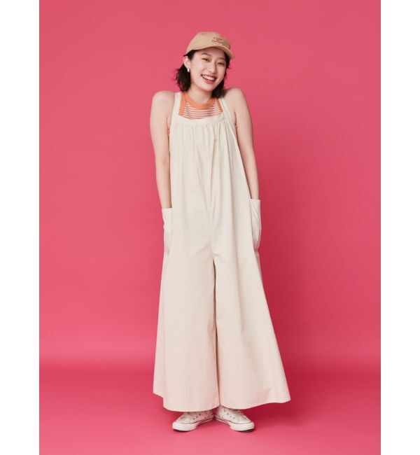 Ungrid「【WEB限定】バッククロスロンパース」|オールインワン|