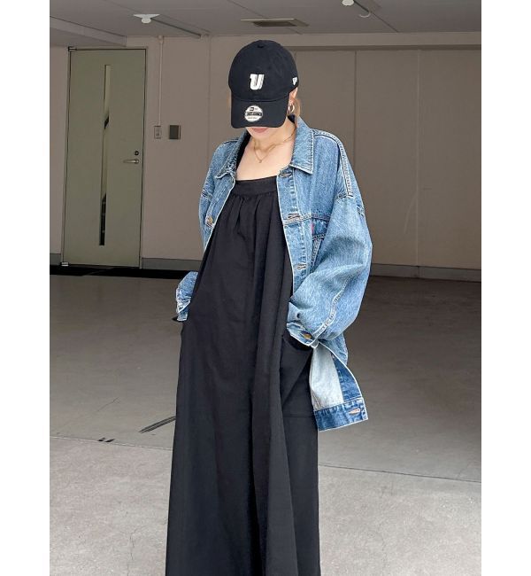 Ungrid「【WEB限定】バッククロスロンパース」|オールインワン|