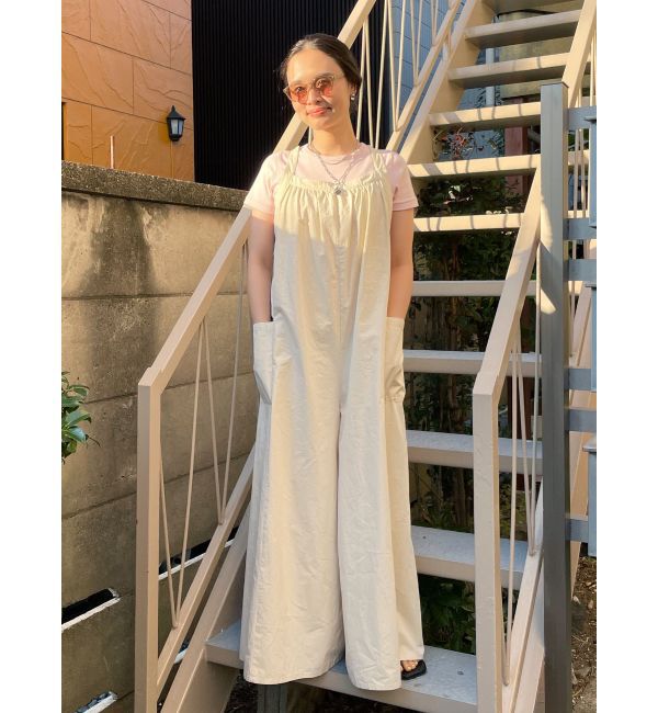 Ungrid「【WEB限定】バッククロスロンパース」|オールインワン|