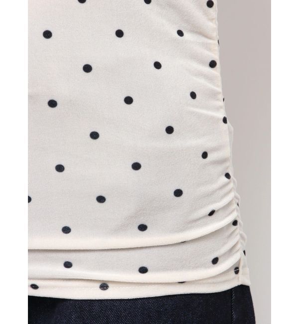 Ungrid「バックオープンドットシアーベロアロングスリーブTee」|Tシャツ・カットソー|