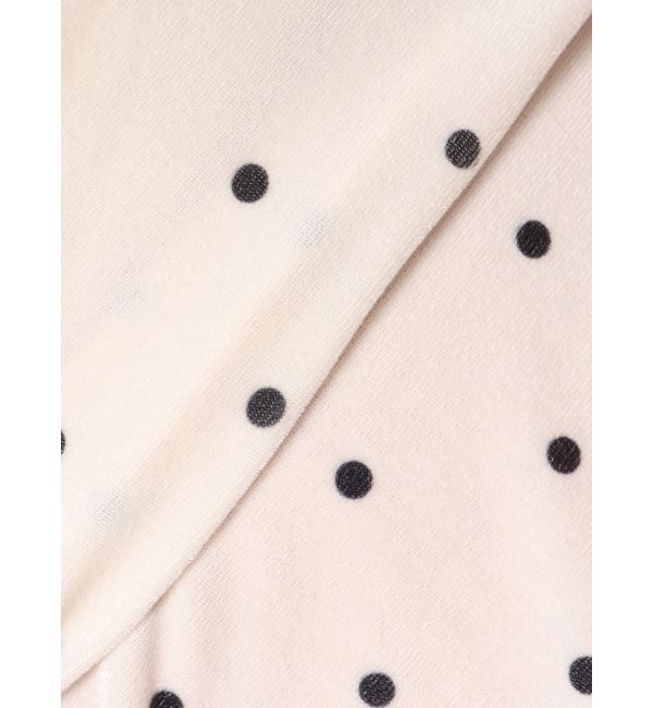 Ungrid「バックオープンドットシアーベロアロングスリーブTee」|Tシャツ・カットソー|