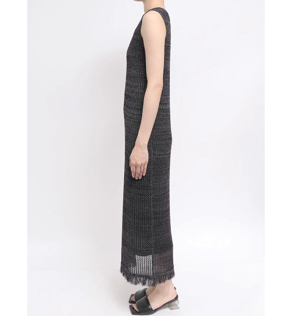 LAGUNAMOON「メッシュフリンジニットワンピース」|ワンピース|