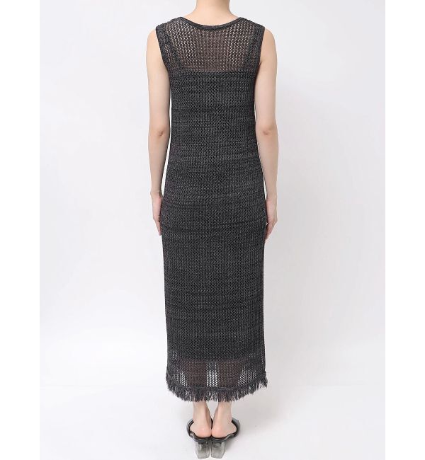 LAGUNAMOON「メッシュフリンジニットワンピース」|ワンピース|