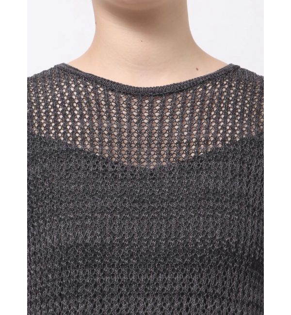 LAGUNAMOON「メッシュフリンジニットワンピース」|ワンピース|