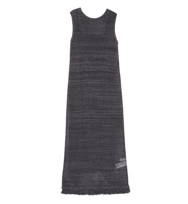 LAGUNAMOON「メッシュフリンジニットワンピース」|ワンピース|