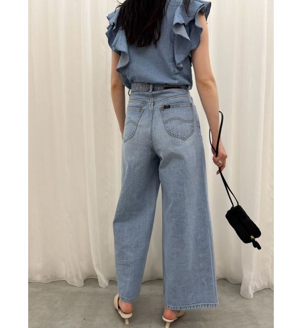 LAGUNAMOON「【Leeコラボ】ハイライズセミワイドパンツ」|デニム|