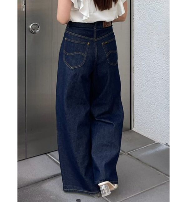 LAGUNAMOON「【Leeコラボ】ハイライズセミワイドパンツ」|デニム|