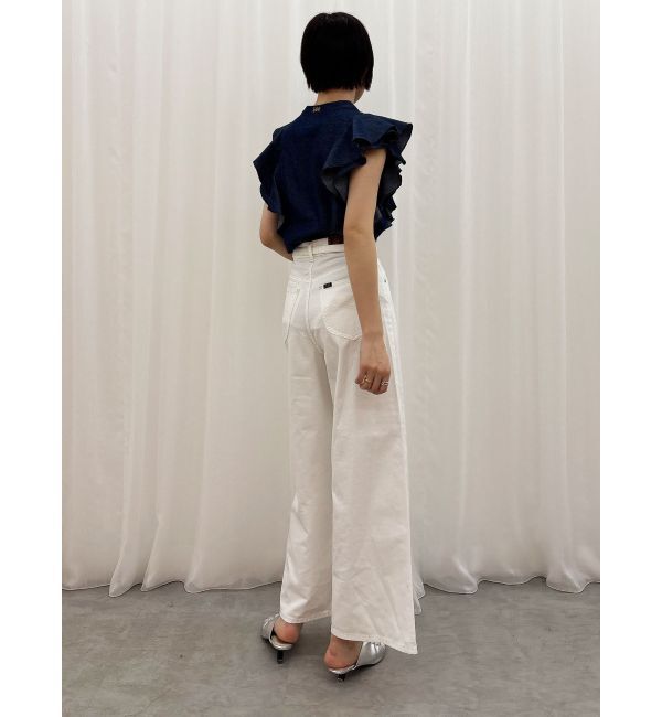 LAGUNAMOON「【Leeコラボ】ハイライズセミワイドパンツ」|デニム|