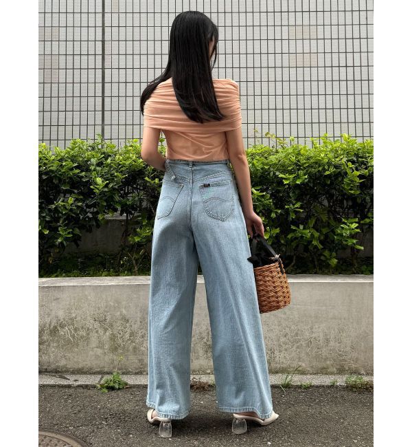 LAGUNAMOON「【Leeコラボ】ハイライズセミワイドパンツ」|デニム|