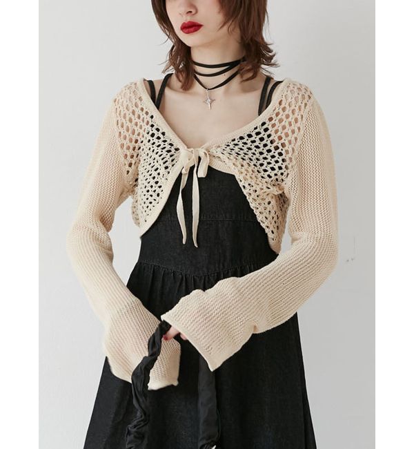 jouetie「メッシュニットボレロ」|カーディガン|アイボリー