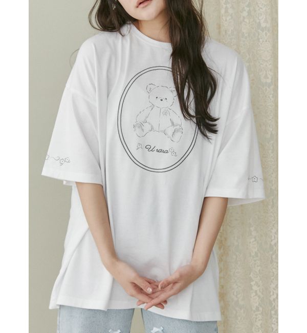 merry jenny「fleeting bearTシャツ」|Tシャツ・カットソー|オフホワイト