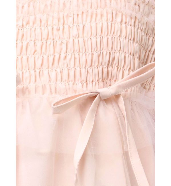 merry jenny「チュールパフスリーブミニワンピース」|ワンピース|