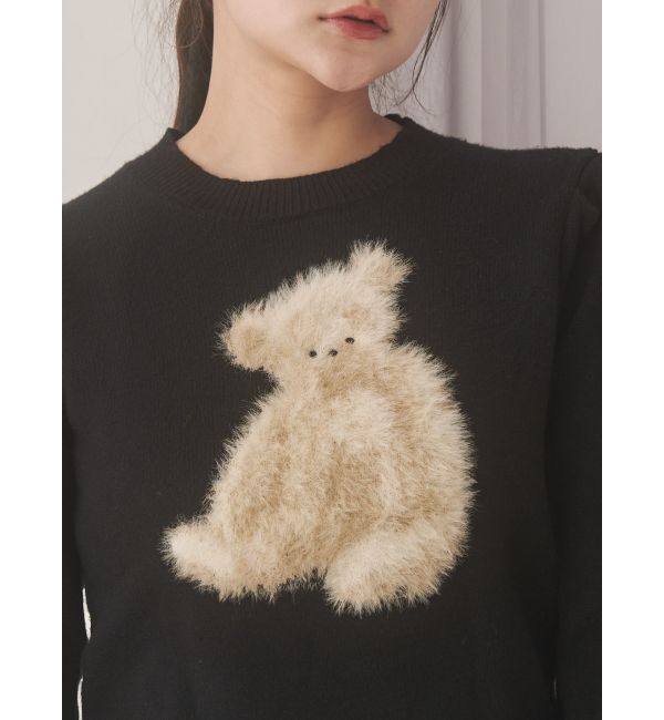 merry jenny「bear shaggy knit tops」|ニット・セーター|