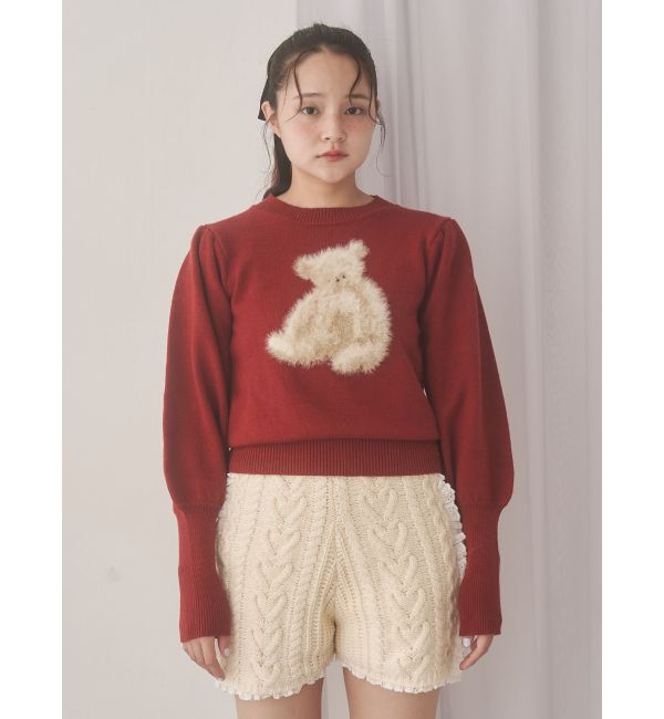 merry jenny「bear shaggy knit tops」|ニット・セーター|