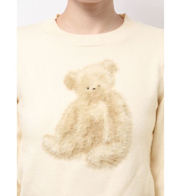 merry jenny「bear shaggy knit tops」|ニット・セーター|