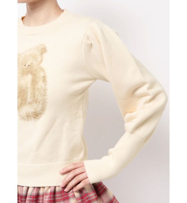merry jenny「bear shaggy knit tops」|ニット・セーター|