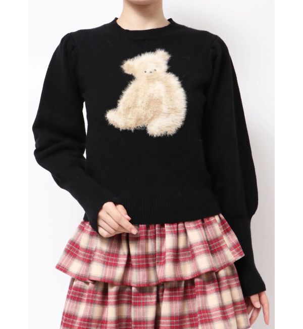 merry jenny「bear shaggy knit tops」|ニット・セーター|