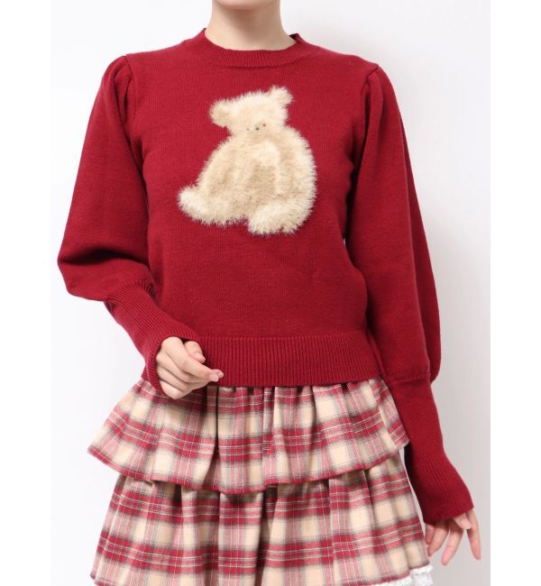merry jenny「bear shaggy knit tops」|ニット・セーター|