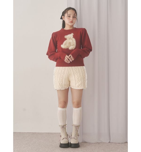 merry jenny「bear shaggy knit tops」|ニット・セーター|