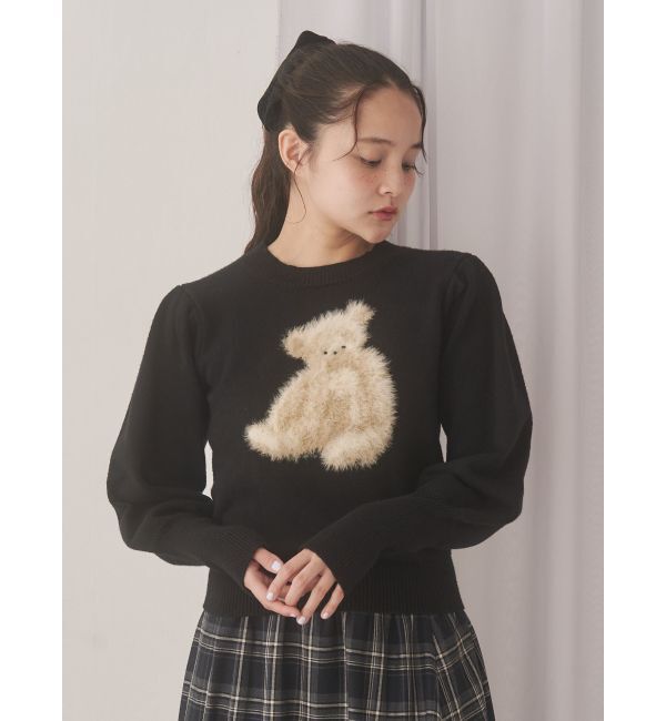 merry jenny「bear shaggy knit tops」|ニット・セーター|