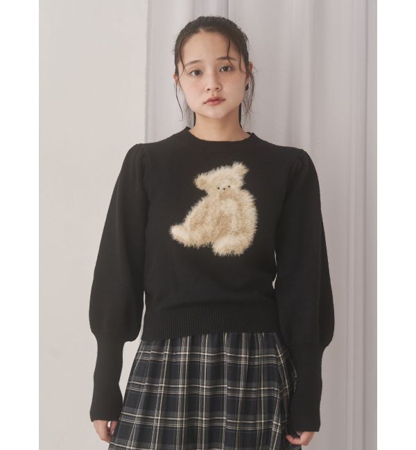 merry jenny「bear shaggy knit tops」|ニット・セーター|