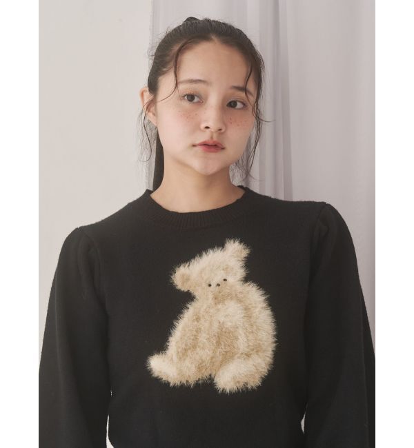 merry jenny「bear shaggy knit tops」|ニット・セーター|