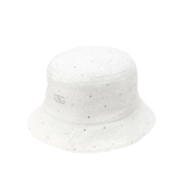 GYDA「ラインストーンパイルバケットハット」|ハット|