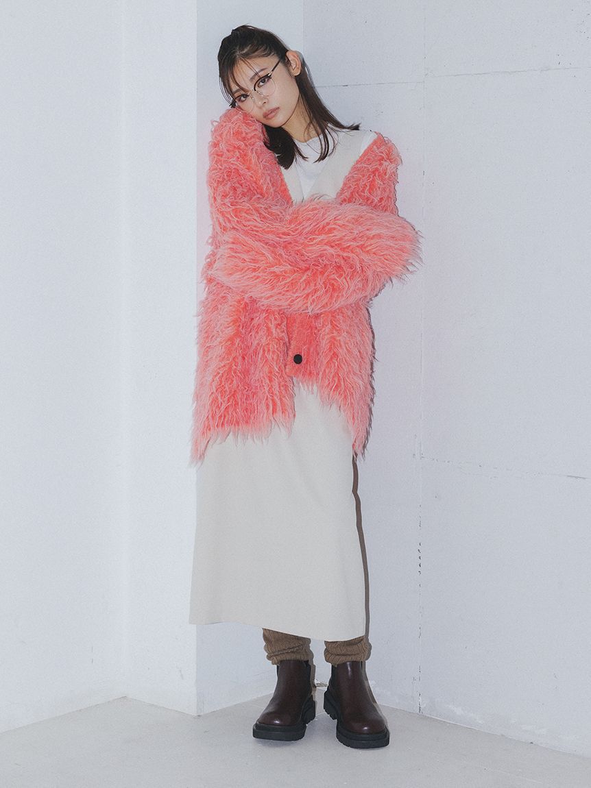 Mila Owen「【セットアイテム】クルーネックニット&times;Aラインキャミレイヤードワンピース」|ワンピース|