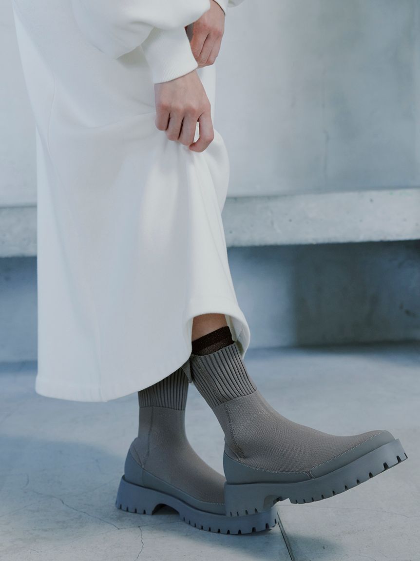 emmi atelier「eco ニットブーツ」|ショートブーツ|