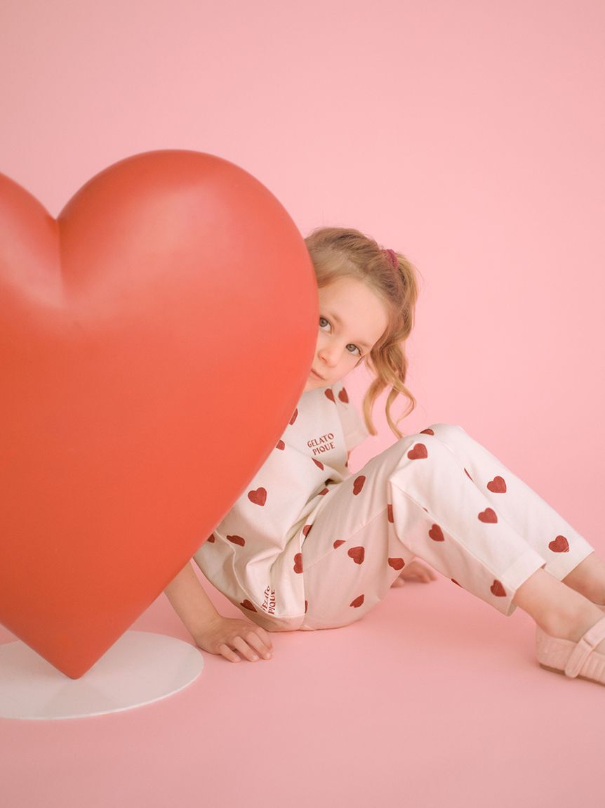 GELATO PIQUE KIDS & BABY「【KIDS】ハート柄Tシャツ」|ルームウェア|