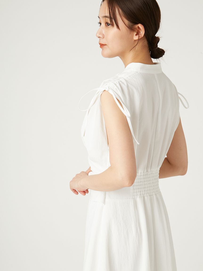 FRAY I.D「フロントノットドレス／ウォッシャブル・防シワ・接触冷感・吸水速乾」|ドレス|