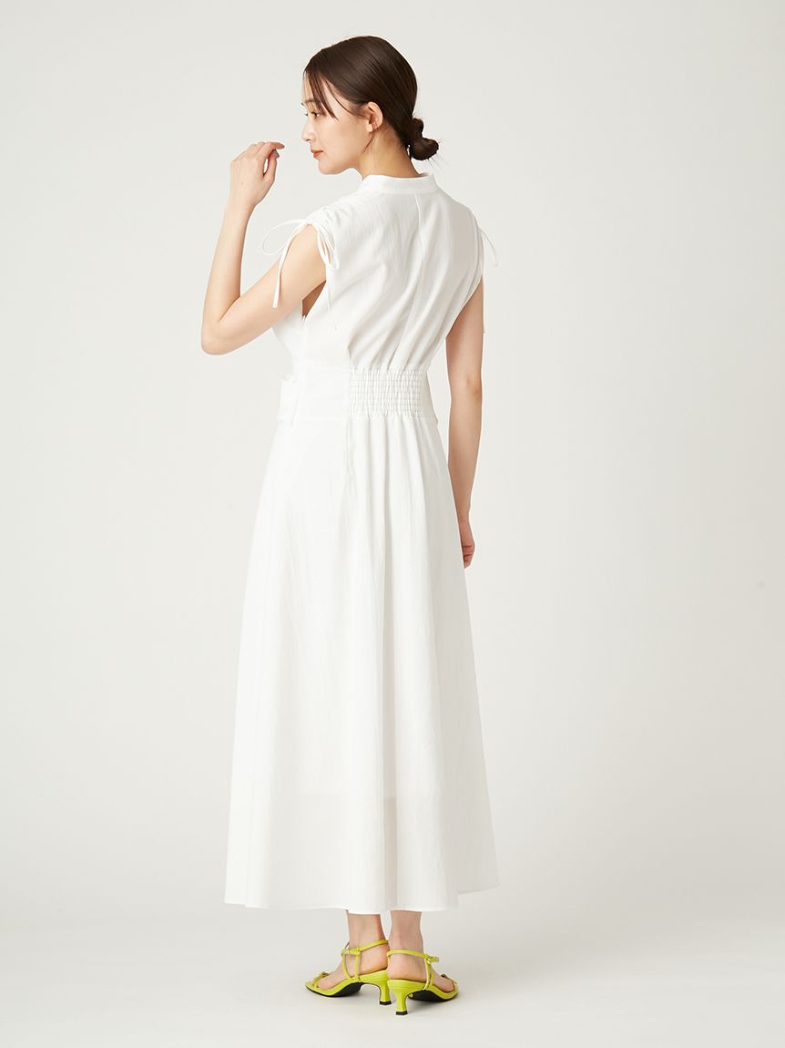 FRAY I.D「フロントノットドレス／ウォッシャブル・防シワ・接触冷感・吸水速乾」|ドレス|