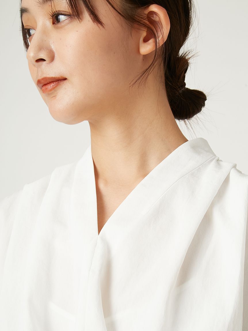 FRAY I.D「フロントノットドレス／ウォッシャブル・防シワ・接触冷感・吸水速乾」|ドレス|