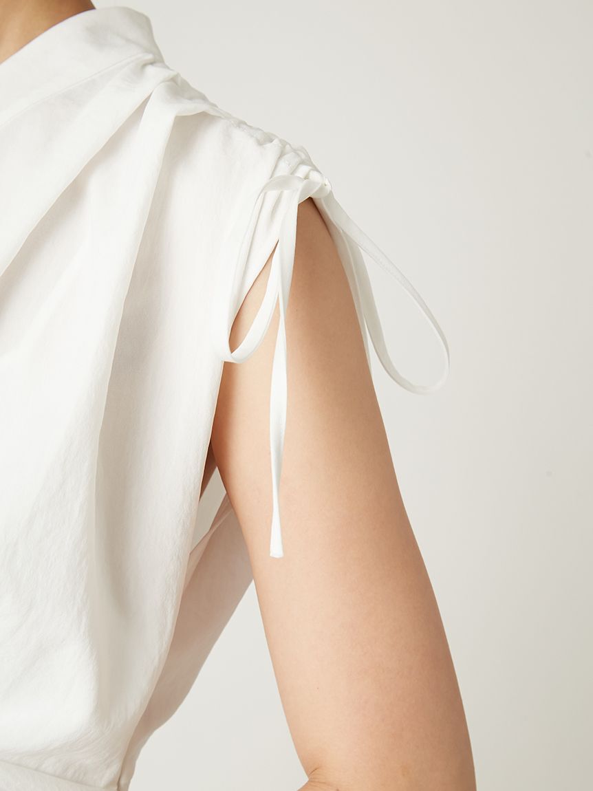 FRAY I.D「フロントノットドレス／ウォッシャブル・防シワ・接触冷感・吸水速乾」|ドレス|