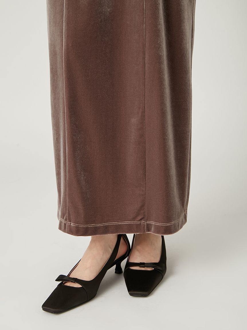 FRAY I.D「デコルテチュールベロアオフショルドレス」|ドレス|