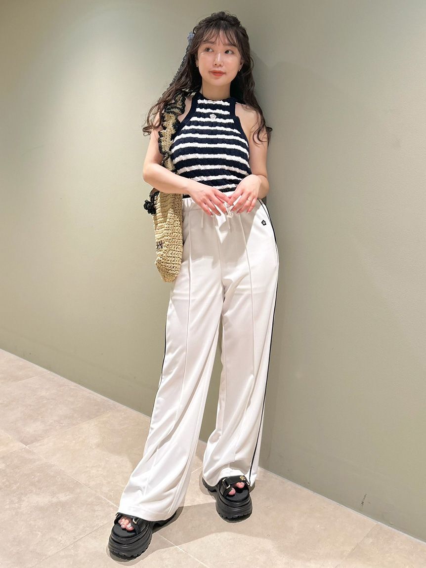 LILY BROWN「【LILY BROWN&times;MARY QUANT】デイジー刺繍アメスリケーブルニット」|ニット・セーター|