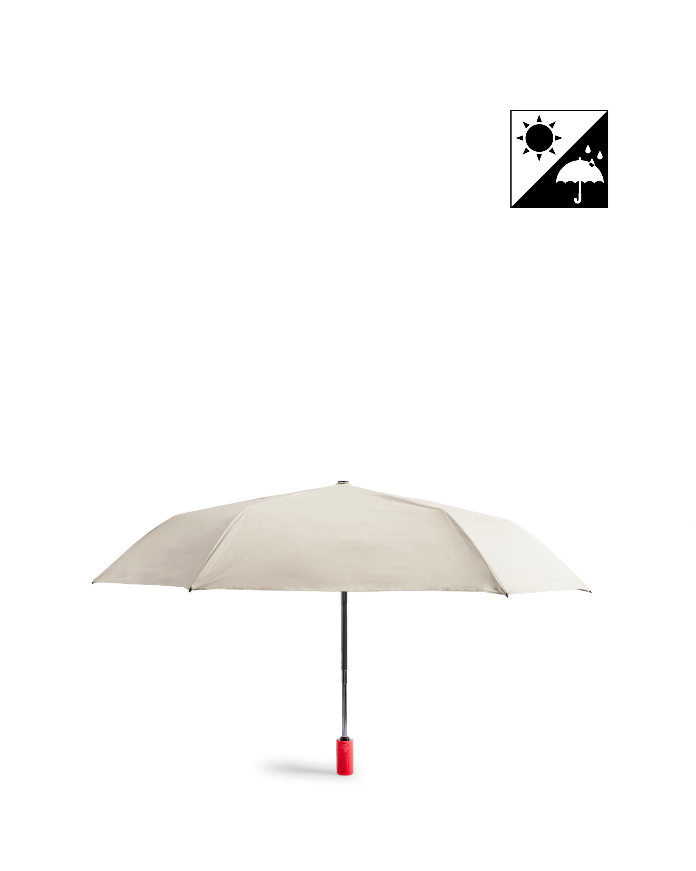 HUNTER「オール ウェザー オート コンパクト アンブレラ (晴雨兼用傘) 50CM」|傘|WHT