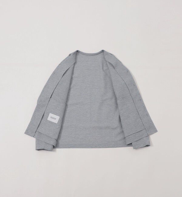 MACKINTOSH PHILOSOPHY「テーラードジャージー ノーカラーカーディガン 杢カラミストレッチ」|ブルゾン・スタジャン|