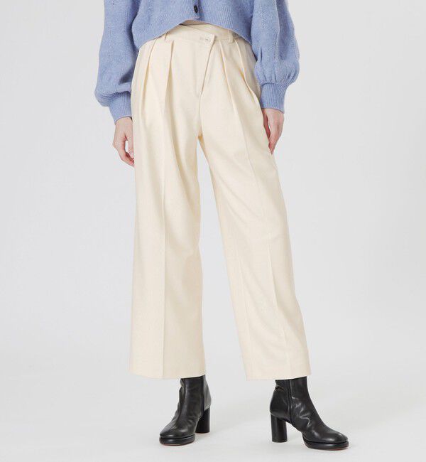  「インタックパンツ」|スラックス|ホワイト