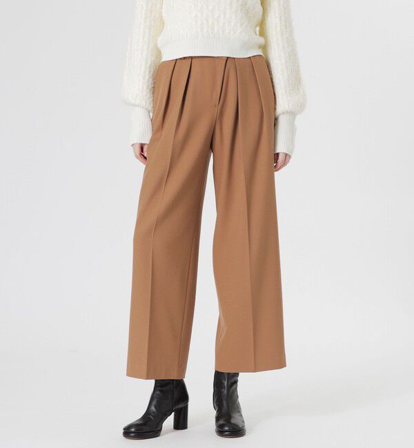  「インタックパンツ」|スラックス|ベージュ