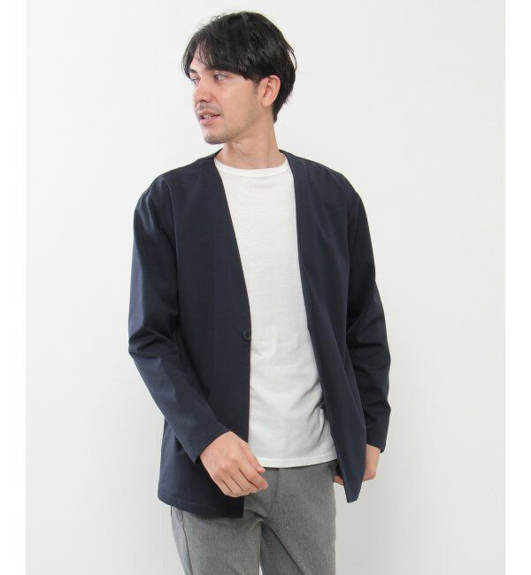 IKKA LOUNGE「【イージーケア／シワ軽減】イージーケアストレッチカーデジャケット【接触冷感／UVカット】ＪＫＴ」|Tシャツ・カットソー|