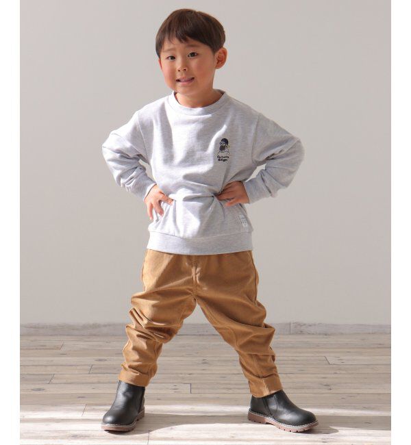 ikka kids「ヒゲ刺繍裏毛トレーナー（120~160cm）」|Tシャツ・カットソー|