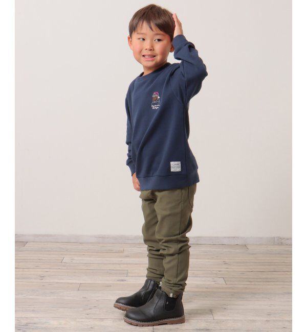 ikka kids「ヒゲ刺繍裏毛トレーナー（120~160cm）」|Tシャツ・カットソー|