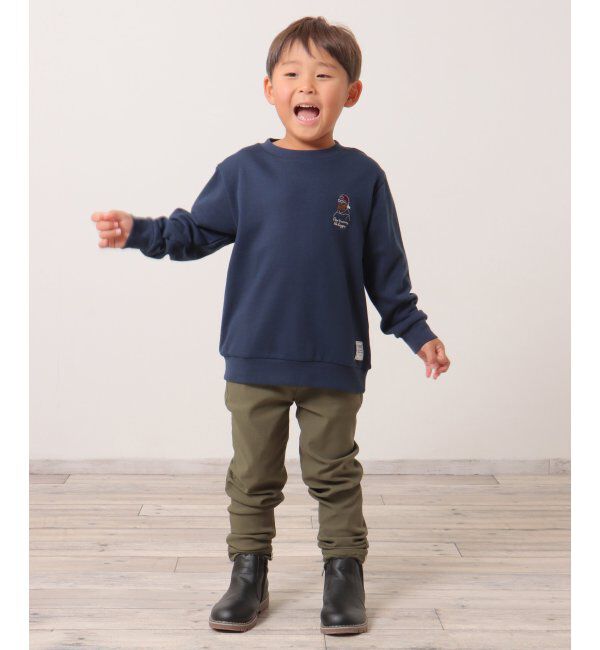 ikka kids「ヒゲ刺繍裏毛トレーナー（120~160cm）」|Tシャツ・カットソー|